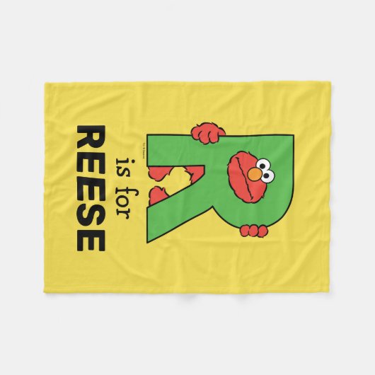 Elmo Alphabet | R Groen Fleece Deken (Voorkant (Horizontaal))