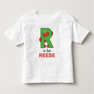 Elmo Alphabet   R Groen Kinder Shirts