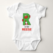 Elmo Alphabet | R Groen Romper (Voorkant)