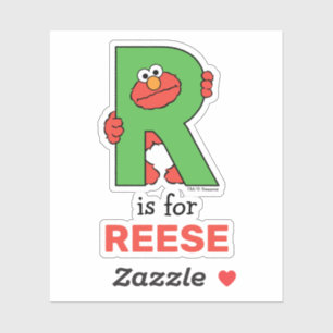 Elmo Alphabet   R Groen Sticker