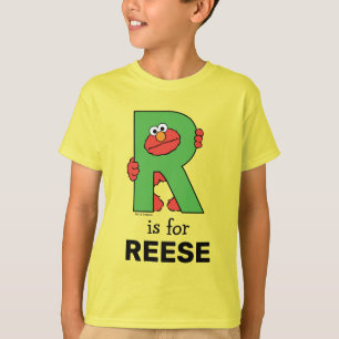 Elmo Alphabet   R Groen T-shirt
