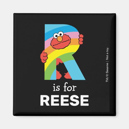 Elmo Alphabet | R Rainbow Magneet (Voorkant)