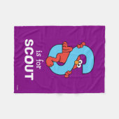 Elmo Alphabet | S Blauw Fleece Deken (Voorkant (Horizontaal))