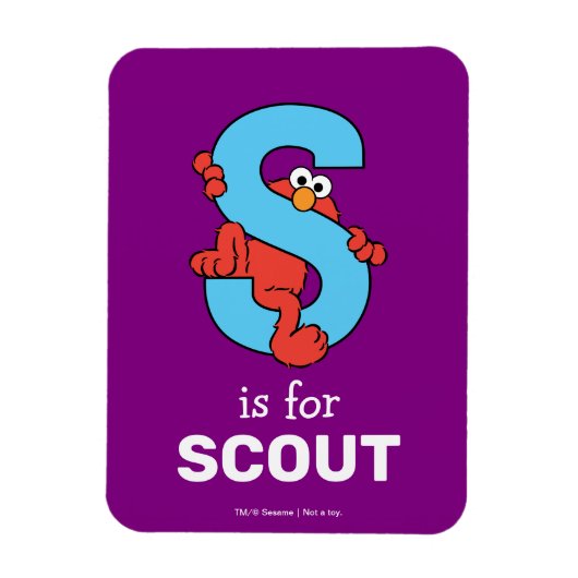 Elmo Alphabet | S Blauw Magneet (Verticaal)