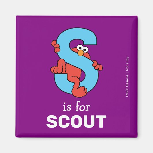 Elmo Alphabet | S Blauw Magneet (Voorkant)