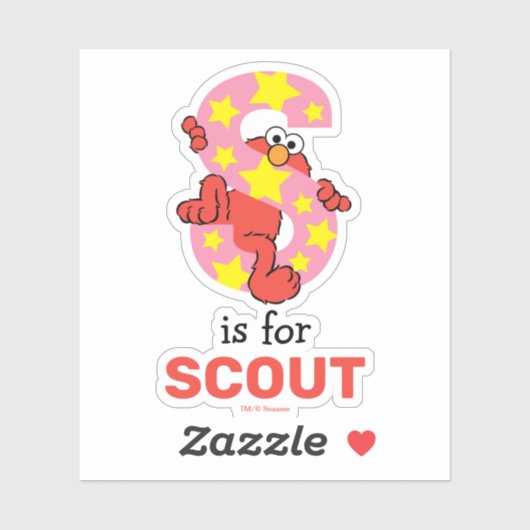 Elmo Alphabet | S Star Sticker (Vel)