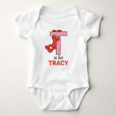 Elmo Alphabet | T Roze Romper (Voorkant)