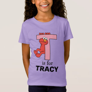 Elmo Alphabet   T Roze T-shirt