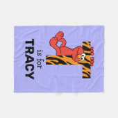 Elmo Alphabet | T tijger Fleece Deken (Voorkant (Horizontaal))