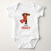 Elmo Alphabet | T tijger Romper (Voorkant)