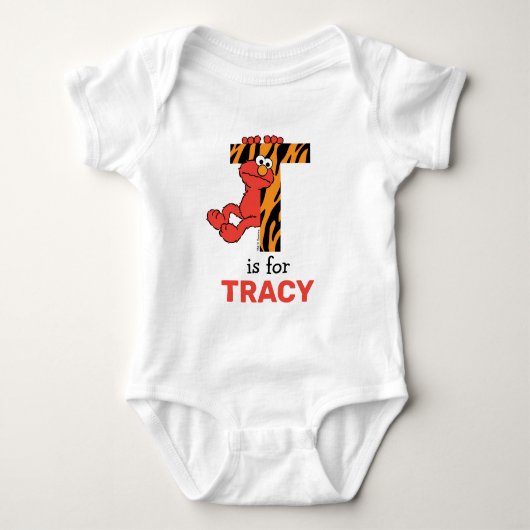Elmo Alphabet | T tijger Romper (Voorkant)