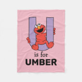 Elmo Alphabet | U PAARS Fleece Deken (Voorkant)