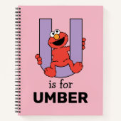 Elmo Alphabet | U PAARS Notitieboek (Voorkant)