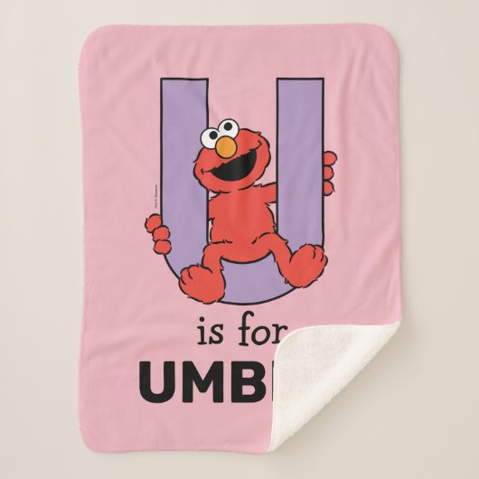 Elmo Alphabet | U PAARS Sherpa Deken (Voorkant)