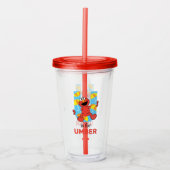Elmo Alphabet | U Umbrella Acryl Drinkbeker (Voorkant)