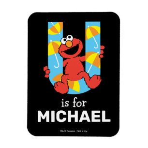Elmo Alphabet   U Umbrella Magneet