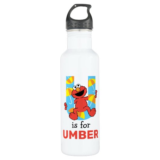 Elmo Alphabet | U Umbrella Waterfles (Voorkant)