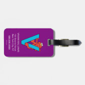 Elmo Alphabet | V Blauw Bagagelabel (Achterkant horizontaal)