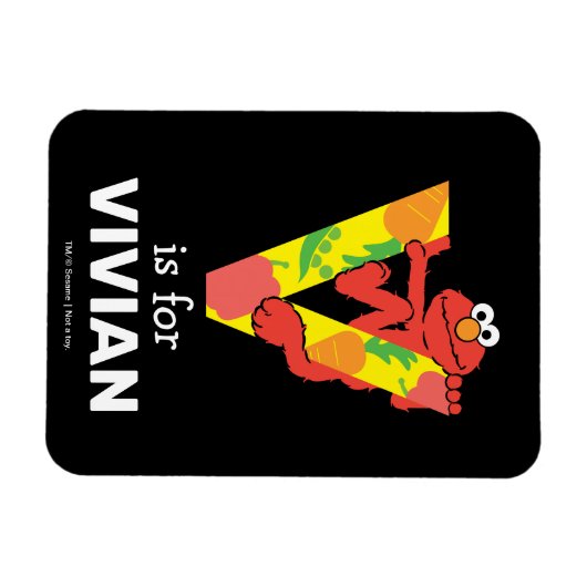 Elmo Alphabet | V Plantaardige gewassen Magneet (Horizontaal)