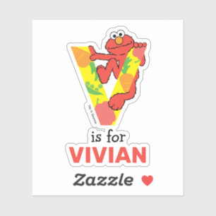 Elmo Alphabet   V Plantaardige gewassen Sticker