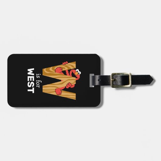 Elmo Alphabet | W Hout Bagagelabel (Voorkant horizontaal)