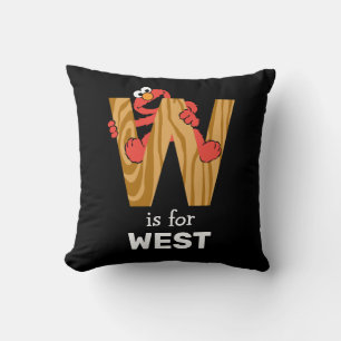 Elmo Alphabet W Hout Kussen
