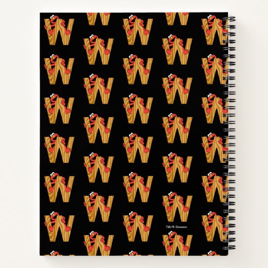 Elmo Alphabet | W Hout Notitieboek (Achterkant)