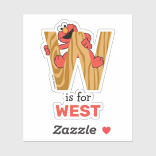 Elmo Alphabet W Hout Sticker