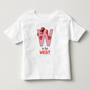 Elmo Alphabet W Roze Kinder Shirts