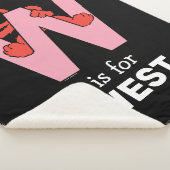 Elmo Alphabet | W Roze Sherpa Deken (3/4)