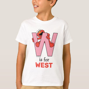 Elmo Alphabet W Roze T-shirt