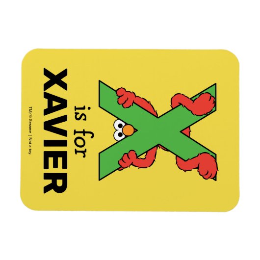 Elmo Alphabet | X Groen Magneet (Horizontaal)
