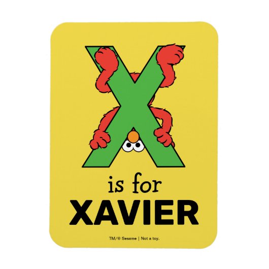 Elmo Alphabet | X Groen Magneet (Verticaal)