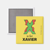 Elmo Alphabet | X Groen Magneet (Voorkant / Achterkant)