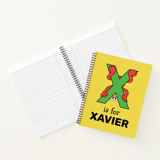 Elmo Alphabet | X Groen Notitieboek (Binnen)