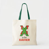 Elmo Alphabet | X Groen Tote Bag