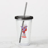 Elmo Alphabet | Y PAARS Acryl Drinkbeker (Achterkant)