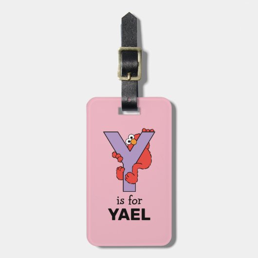 Elmo Alphabet | Y PAARS Bagagelabel (Voorkant verticaal)
