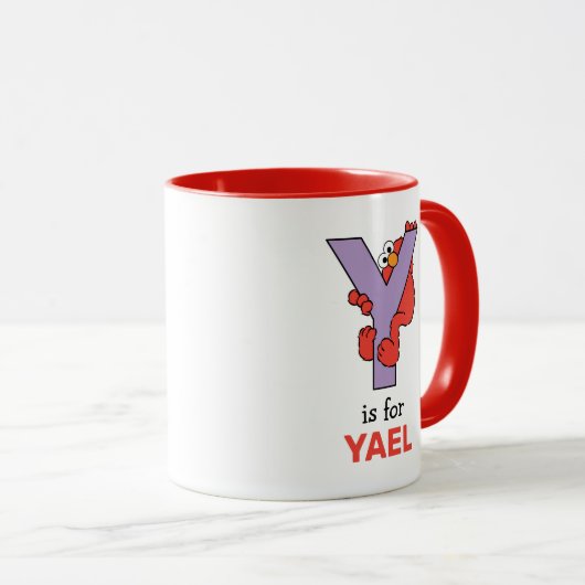 Elmo Alphabet | Y PAARS Mok (Voorkant rechts)