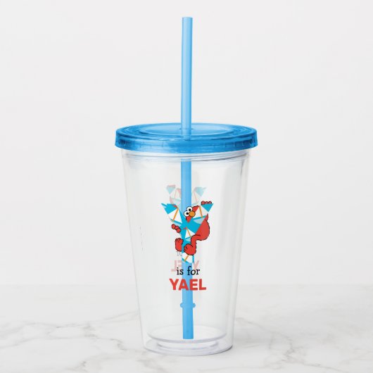 Elmo Alphabet | Y Yacht Acryl Drinkbeker (Voorkant)