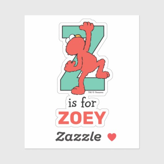 Elmo Alphabet | Z BLAUWGROEN Sticker (Vel)