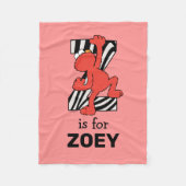 Elmo Alphabet | Z ZEBRA Fleece Deken (Voorkant)