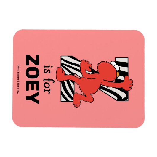 Elmo Alphabet | Z ZEBRA Magneet (Horizontaal)