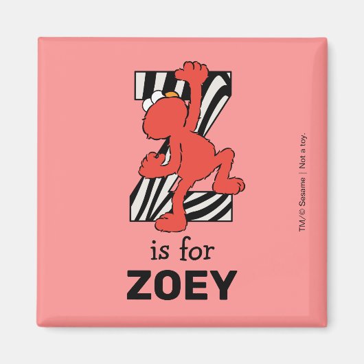 Elmo Alphabet | Z ZEBRA Magneet (Voorkant)