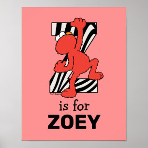 Elmo Alphabet Z ZEBRA Poster