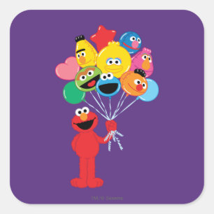 Elmo-ballonnen Vierkante Sticker