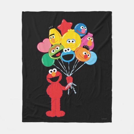 Elmo Balloons Fleece Deken (Voorkant)