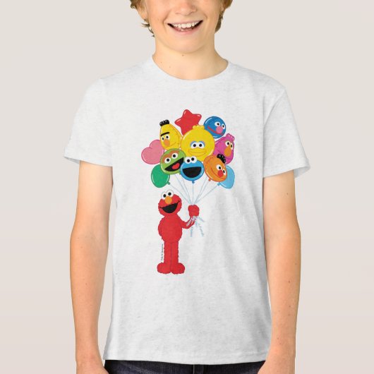 Elmo Balloons Tri-Blend Shirt (Voorkant)