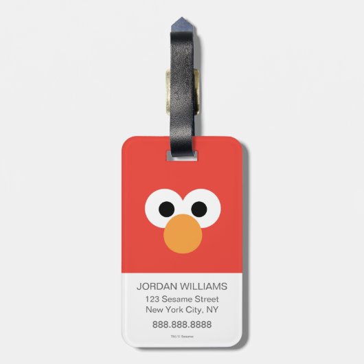 Elmo Big Face Bagagelabel (Achterkant verticaal)