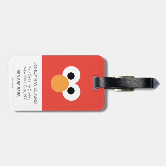 Elmo Big Face Bagagelabel (Achterkant horizontaal)